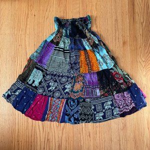 Thai handmade midi skirt